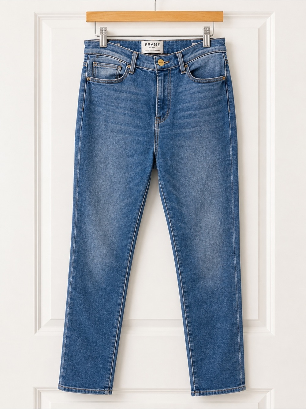 FRAME Women’s High Rise Skinny Jeans Medium Wash size 28 EUC